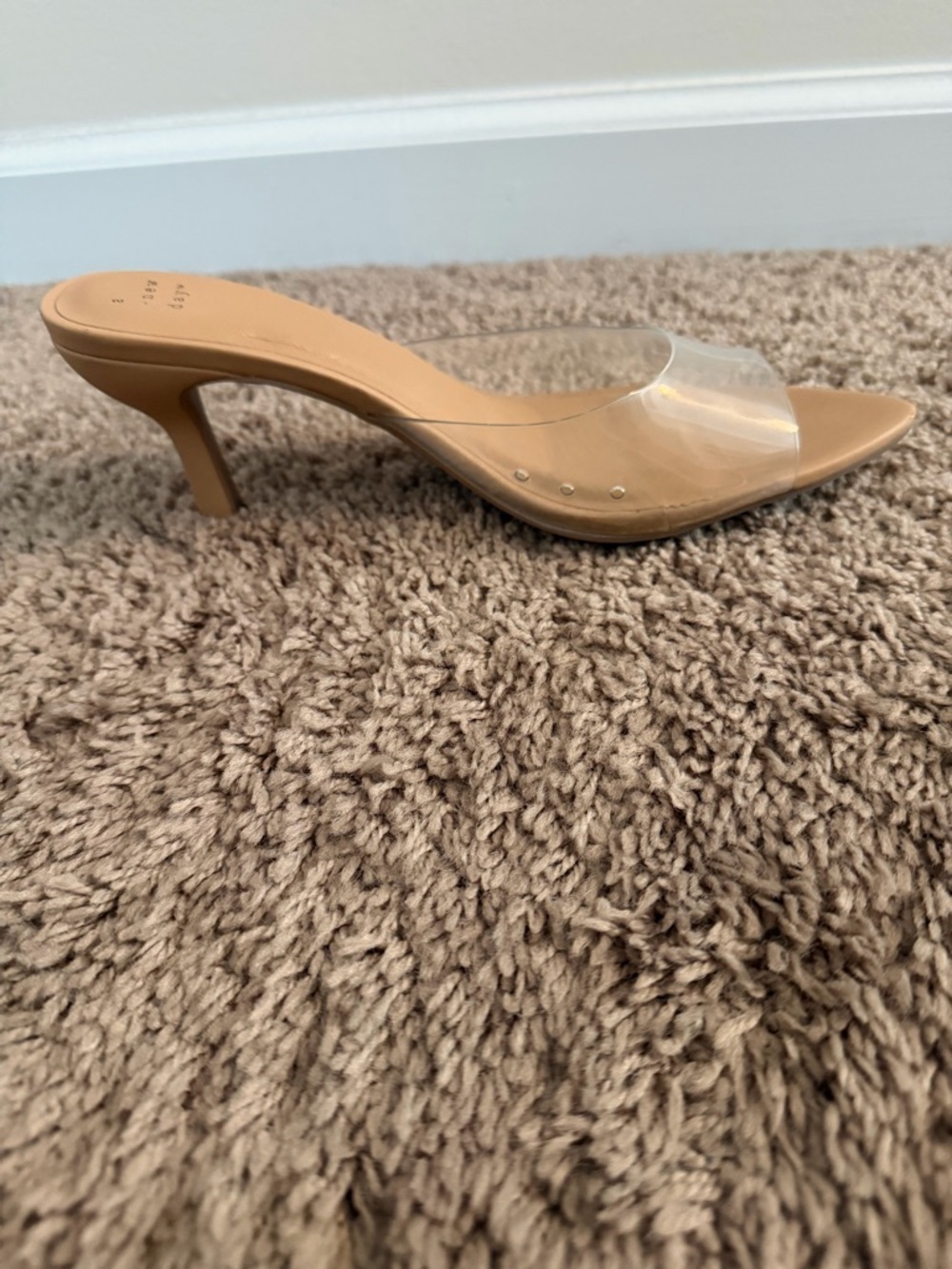 Women’s Lupita Point Toe Heels with Memory Foam Insole - A New Day Clear 7.5M - Picture 4 of 6